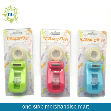 2PCS stationery tape with 1pc tape dispenser set