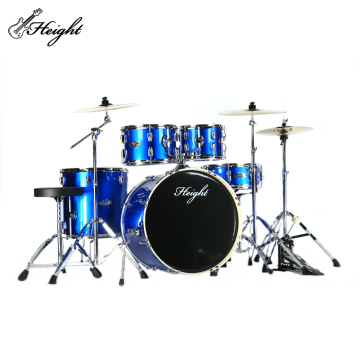 Top 2022 Popular 5-Piece Wooden Drum Set with 4 Cymbals: Ideal Acoustic Drum for Children and Beginners