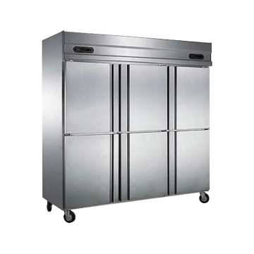 Commercial Deep Freezer Fridge Refrigerator - 6 Door Stainless Steel for Restaurant Kitchens