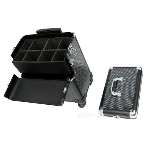 2 in 1 quality rolling makeup case