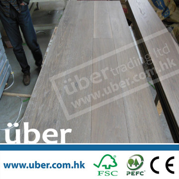 Double Smoked Brushed & White Oiled 2 (European White Oak) Engineered Wood Flooring