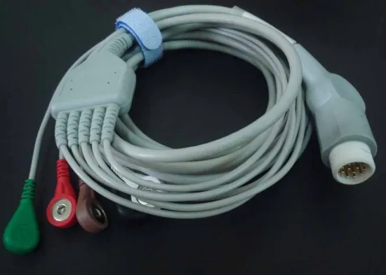 Ecg Lead Wire/ Medical Tens Lead Wire With 12p Plug For Therapy Machine, Pvc Insulation Tens Lead Wires