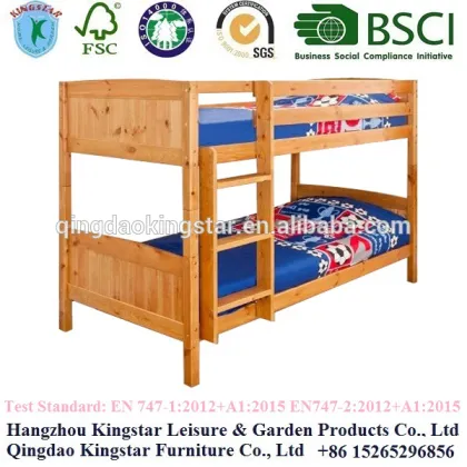 wood children bunk bed
