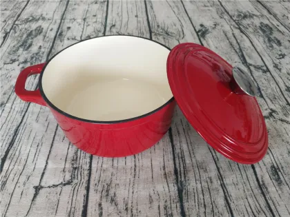 Enamel cast iron cooking pot