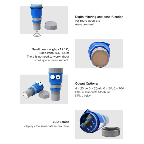 Sensor de nivel de combustible ultrasónico GUT801 4-20ma