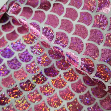 Wholesale Holographic Polyester Swimwear Fabric: Iridescent Foil, Lame, Laser Cut, Stage Cover & Mermaid Stretch Prints