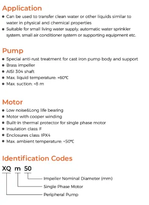 LEO 0.125Kw 0.15Hp Automatic Self-Priming Peripheral Pump