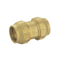 Brass PE-PPR compression straight double coupling