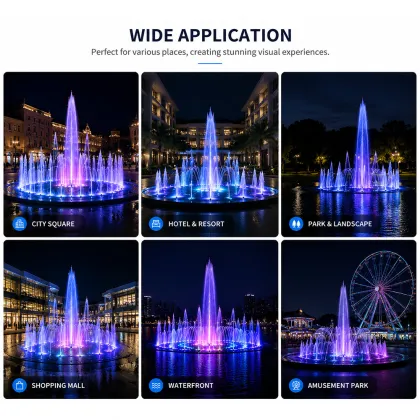 Outdoor music dance fountain