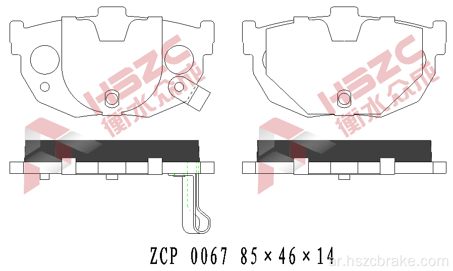 FMSI D464 CAR CAR CERAMIC BRAKE PAND FOR HYUNDAI