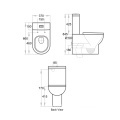 China's Supply: Washdown WC Bathroom Floor Sanitary Ware Set - Two-Piece Rimless Toilet