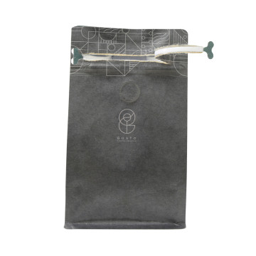 Refermable Ziplock Heatsealable Side Gusset Block Bottom Tea Kraft Paper Bag Paper Tea Pouch