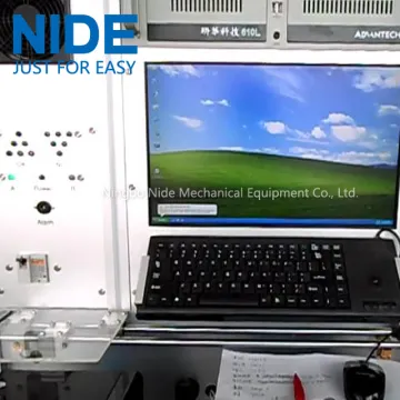 Automatic motor armature testing panel