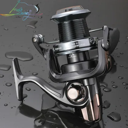13+1BB 13 Ball LJ3000-9000 Bearings High Speed Fishing Reel - Super Big Sea Fishing Wheel with 4.11:1 Gear Ratio and Metal Spinning Design