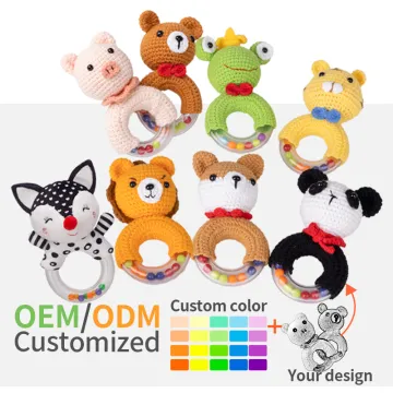 Natural Wooden Rattles: Handcrafted Wood Animal & Organic Baby Rattles