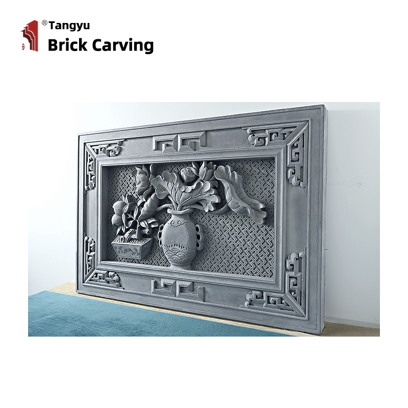 Lotus brick carving relief antique brick