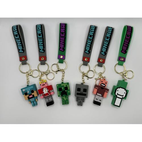 Accesorio divertido llavero de PVC Piglin de Minecraft