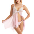 Sexy Swim Cover Ups Lingerie for Women Front Closure Lace Chemise Factory