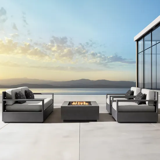 Simple style outdoor sofa garden villa terrace aluminum furniture garden sofa set hotel patio outdoor sofa