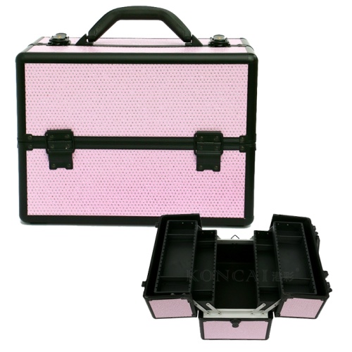 Lockable Handle Gliter Cosmetic Portable Makeup Case