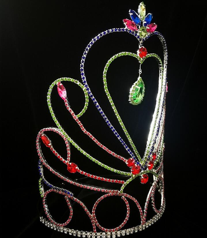 10 Inch Drop Water Pageant Crown Queen Tiara