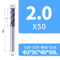 45HRC Carbide Flat End Mill 4F Black Coating