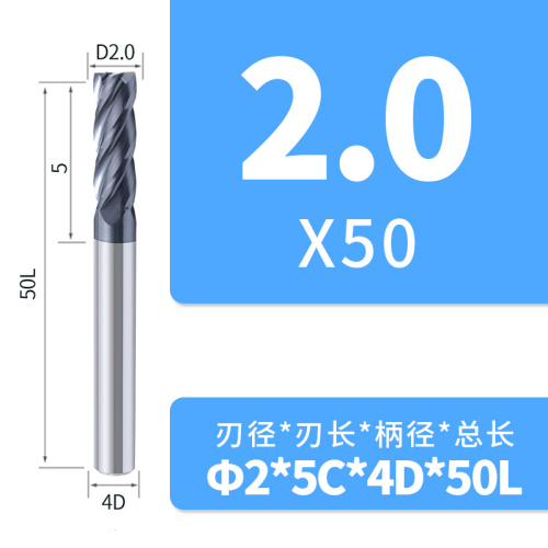 45HRC Carbide Flat End Mill 4f Черное покрытие