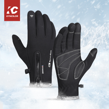 Kyncilor Pekskärm Fleece Winter Cykelled Handskar - Vattentäta cykelmittor för män och kvinnor