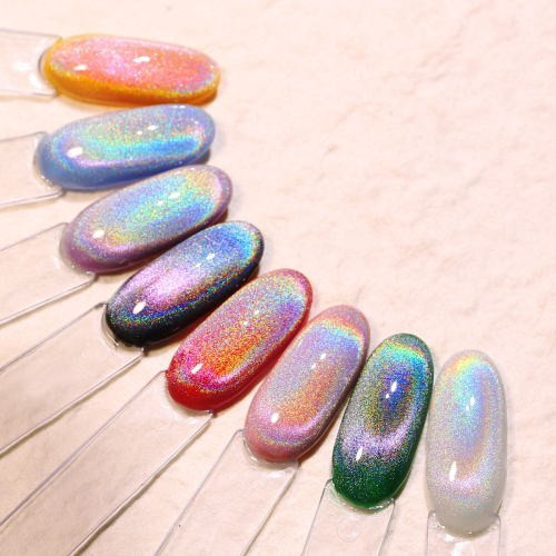 2022 Latest Gel Product Holographic Effect Laser Cat Eye Gel Polish Nail Art Magnet Rainbow Cat Eye