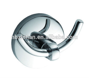 Australian standard elegant bathroom design metal double robe hooks chrome plating