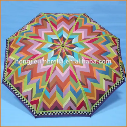 Pongee Material printing umbrella sun and rain wind resistant promotion umbrella