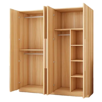 Large Wooden Wardrobe Cabinet with Drawers and Armoire for Bedroom Closet Organization