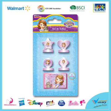 Juego de sello y tintero Princesa Sofía de 5 piezas