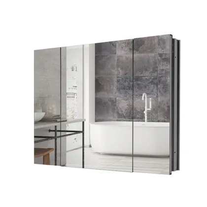 Modern Decorative Three door Bathroom Cabinet With Mirror