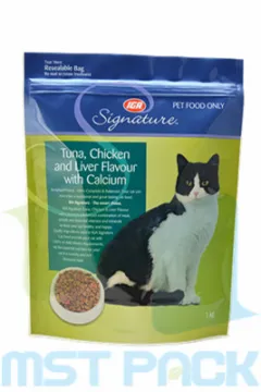 Cat Food Packaging Bag With Custom Zipper