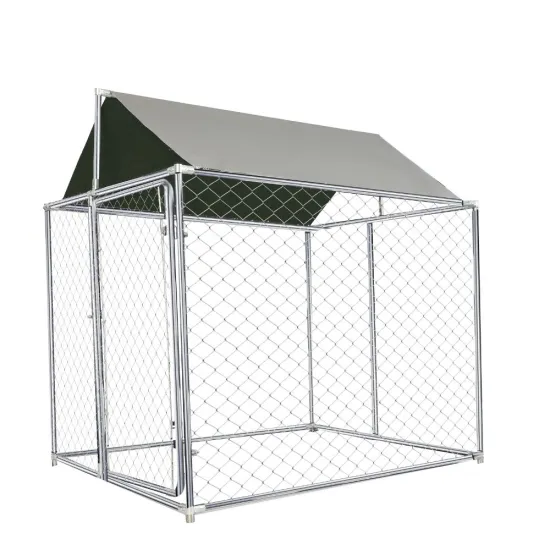 High Quality 2x1.5x2m Outdoor Dog Kennel with Waterproof UV-Resistant Cover