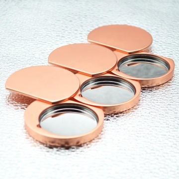 Rose Metal Refillable Solid Perfume Container with Sliding Mechanism