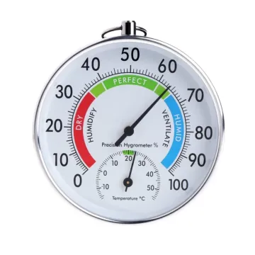 New 10cm Temperature and Humidity Indicator - Indoor Outdoor Thermometer Hygrometer