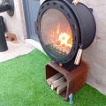 Wood Suspended Hanging Fireplace