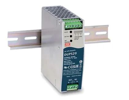 Mean Well DUPS20 20A DC DIN Rail UPS Module