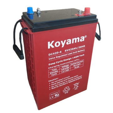 VRLA Motive Power Battery 6V 420AH AGM Deep Cycle Battery DC420-6