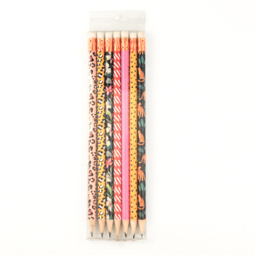 Hot Selling 7-Piece Pencil Set in Leopard Print Style