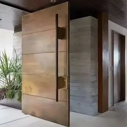 Modern Office Pivot Door Security Airtight Entrance