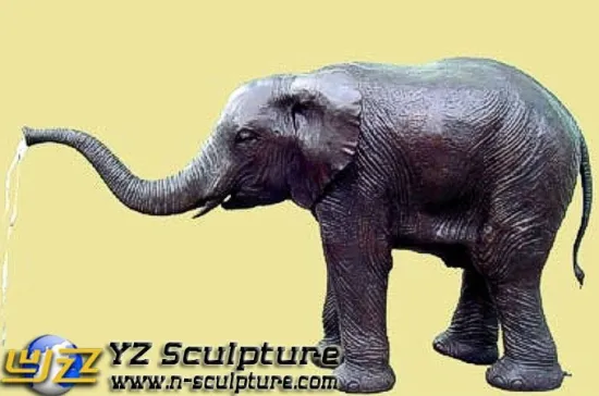 Elegant Brass Fountains With Elephant