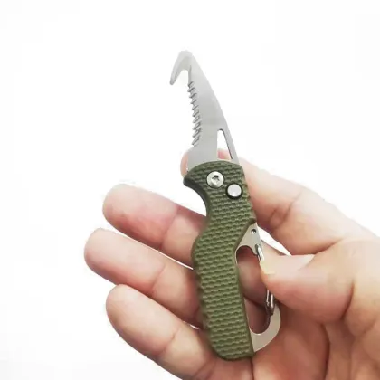 EDC Outdoor Fishing Hunting Mini Folding Knife Keychain