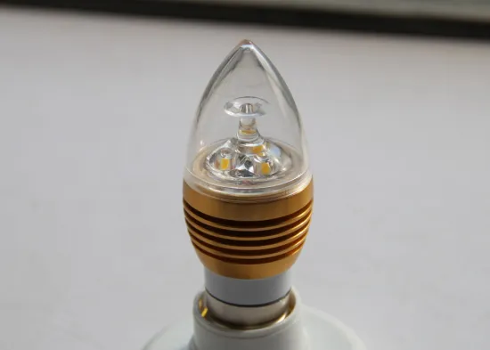 40mm  *  108mm E27 3w Led Candle Light Bulb For Back Lighting With 38 Degree