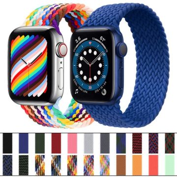 Nylon Elastic Braided Fabric Belt Bracelet for Apple Watch Solo Loop 44mm 40mm 38mm 42mm