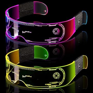 Luminous LED Visor Glasses - Futuristic Party & Cosplay Gadget