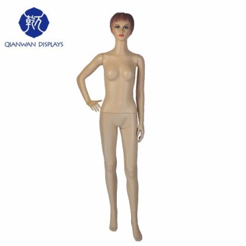 Cheap flexible plastic skin color full body female mannequins on sale