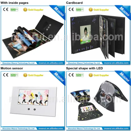 LCD Paper card booklet brochure video in print gifts and business